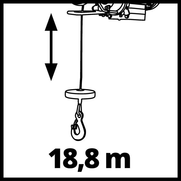 EL. DVIGALO Z ŽIČNO VRVJO EINHELL TC-EH 1000 500KG / 18M VIŠINE
