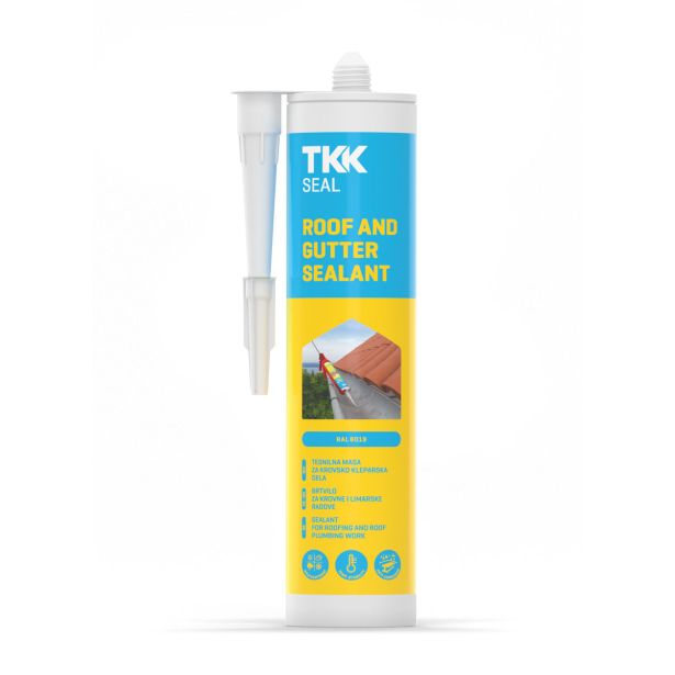 ELASTIČNA SILIKONSKA TESNILNA MASA ZA KROVSKO KLEPARSKA DELA 300 ML TRANSPARENTNA.