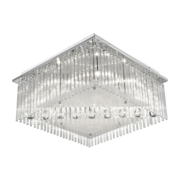 NADGRADNA STROP. SVETILKA ESTO ELEGANCE 50X50 6X42W G9+32X0.1W LED PINK