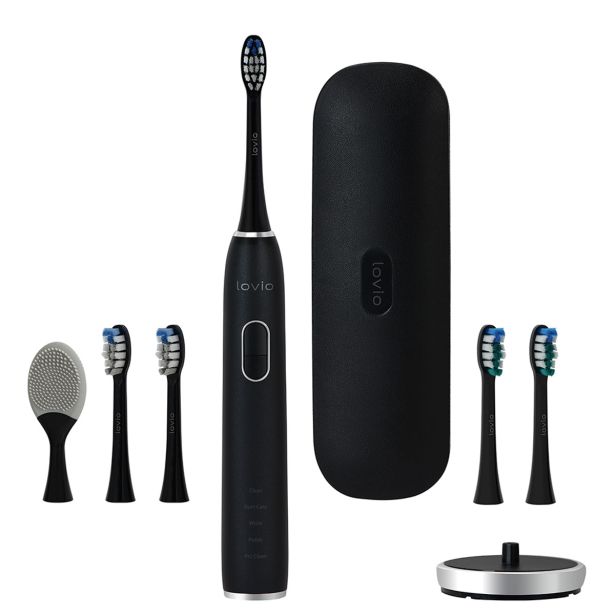 ELEKTRIČNA ZOBNA ŠČETKA MANTA SONICPROTECT PRO, ČRNA