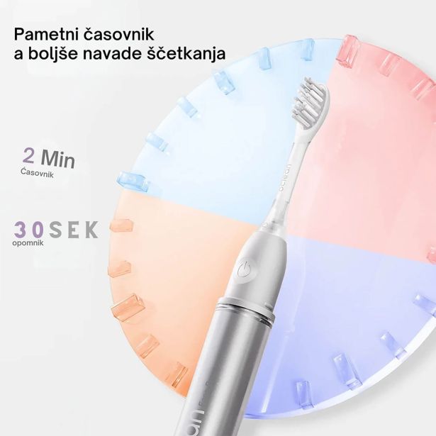ELEKTRIČNA ZOBNA ŠČETKA OCLEAN EASE PRO SREBRNA