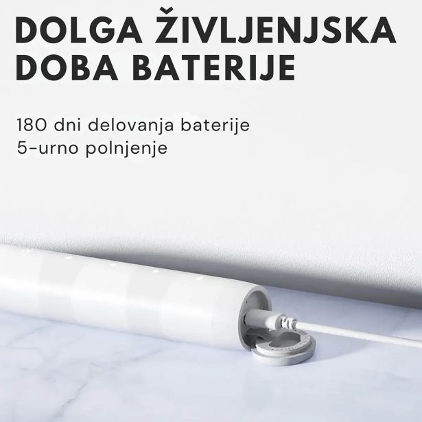 ELEKTRIČNA ZOBNA ŠČETKA OCLEAN FLOW S ČRNA, SONIČNI MOTOR