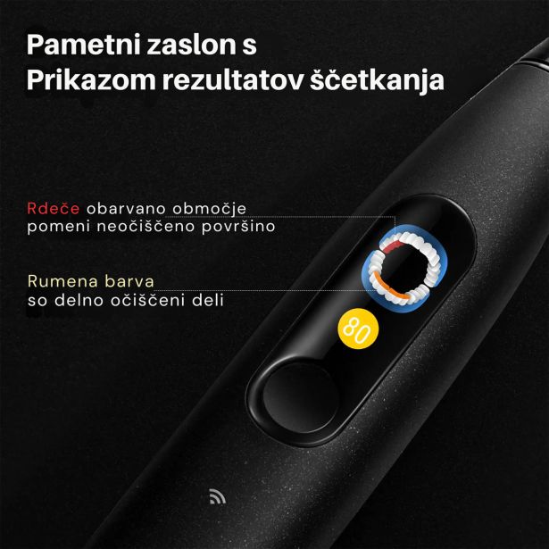 ELEKTRIČNA ZOBNA ŠČETKA OCLEAN X ULTRA 20 ČRNA, SONIČNI MOTOR