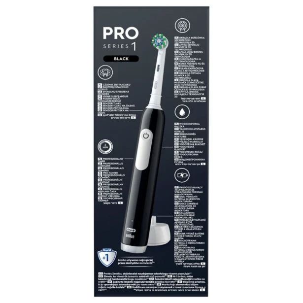 ELEKTRIČNA ZOBNA ŠČETKA ORAL-B PRO1 ČRNA + ETUI