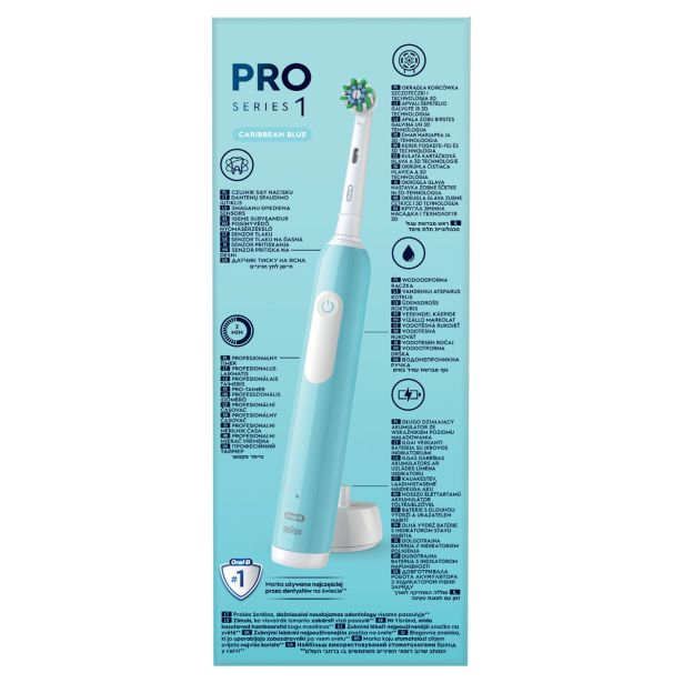 ELEKTRIČNA ZOBNA ŠČETKA ORAL-B PRO1 MODRA CROSS ACTION