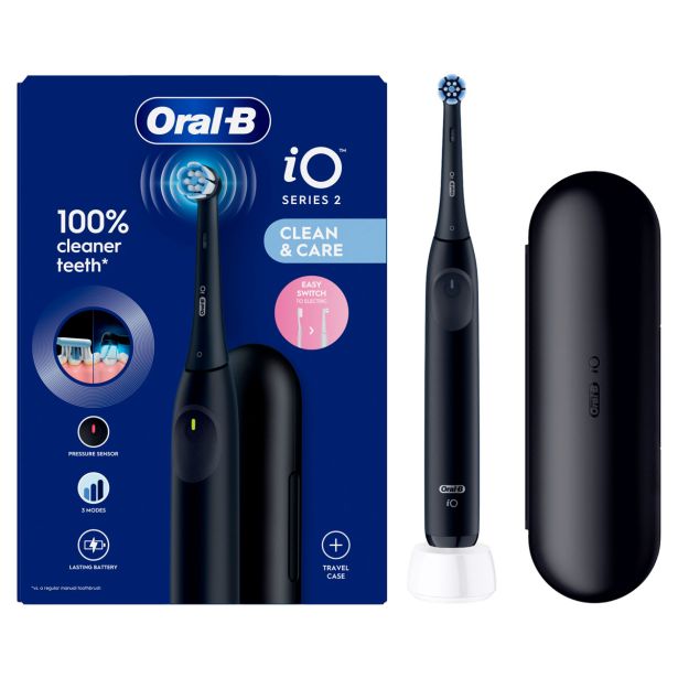 ELEKTRIČNA ZOBNA ŠČETKA ORALB IO2 ČRNA + ETUI