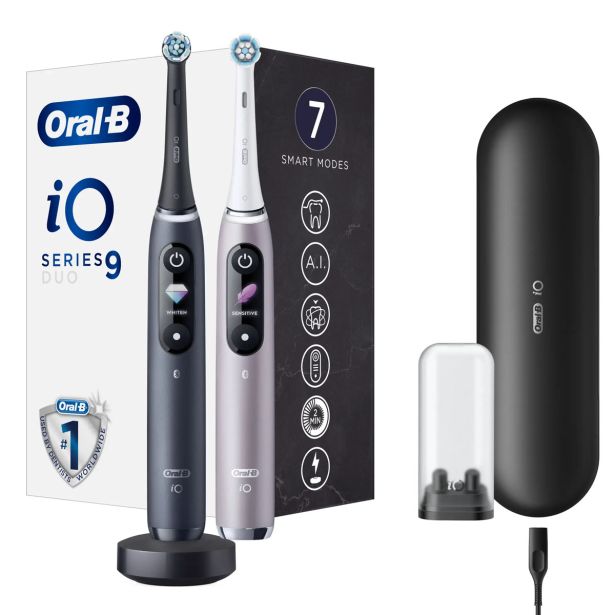 ELEKTRIČNA ZOBNA ŠČETKA ORALB IO9 DUO ČRNA/ROZA