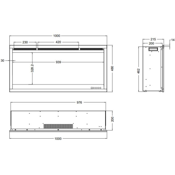 ELEKTRIČNI KAMIN AFLAMO ROYAL 3D 100