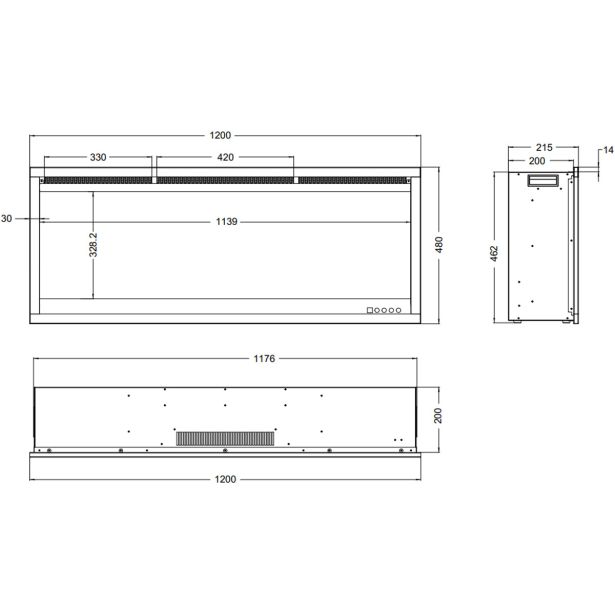 ELEKTRIČNI KAMIN AFLAMO ROYAL 3D 120