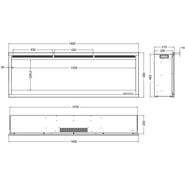 ELEKTRIČNI KAMIN AFLAMO ROYAL 3D 140