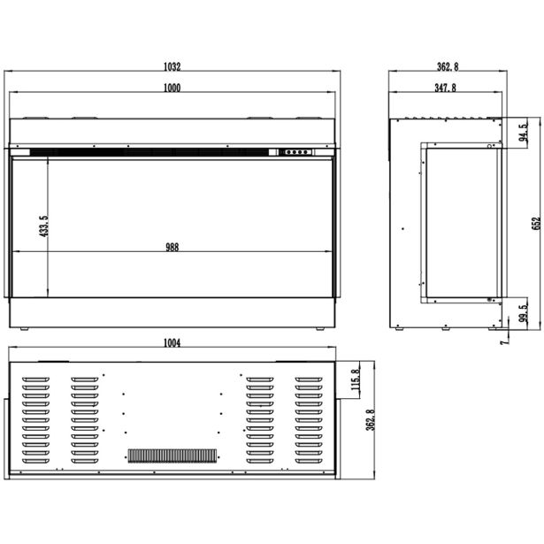 ELEKTRIČNI KAMIN AFLAMO SUPERB 3D 100