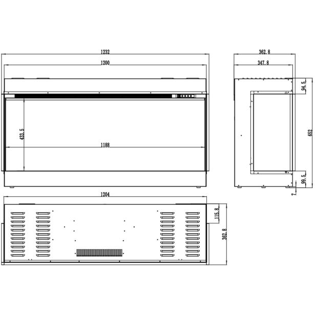 ELEKTRIČNI KAMIN AFLAMO SUPERB 3D 120