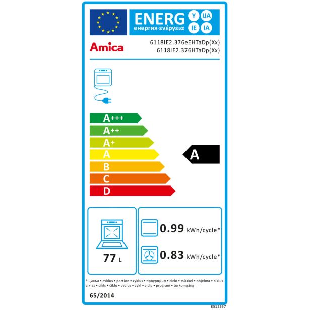 ELEKTRIČNI ŠTEDILNIK AMICA 6118IE2.376HT INDUKCIJA