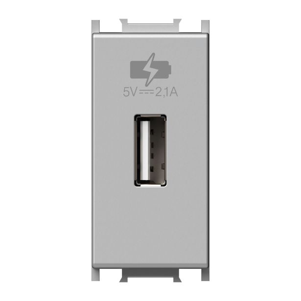 POSEBNA VTIČNICA MODUL POLNILNIK USB 5V 2.1A SREBRN, 1M