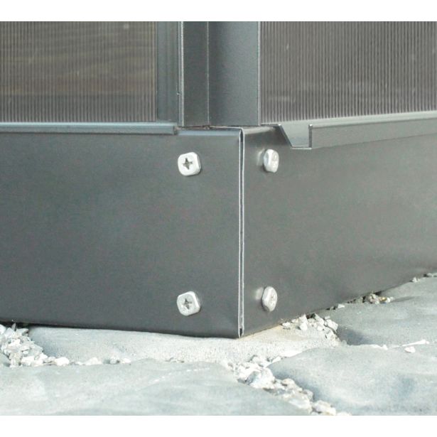 ELEMENT ZA RASTLINJAK VITAVIA JEKLENI OKVIR TEMELJ 5000 / 5900. 12.5CM. ČRNA