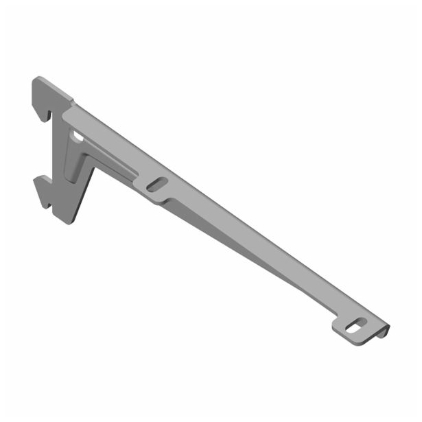 ENOJNI NOSILEC ZA POLICO HETTICH DIY 180 MM, SREBRN SESTAVLJEN PAR=2 KOS