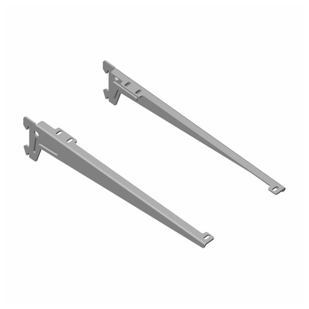ENOJNI NOSILEC ZA POLICO HETTICH DIY 330 MM, SREBRN SESTAVLJEN PAR=2 KOS