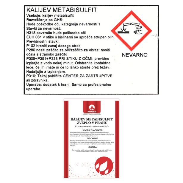 ENOLOŠKI PRIPOMOČEK K-METABISULFIT 10 G