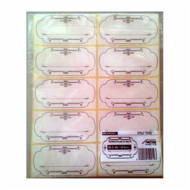 SAMOLEPILNA ETIKETA BELA 80X40 MM