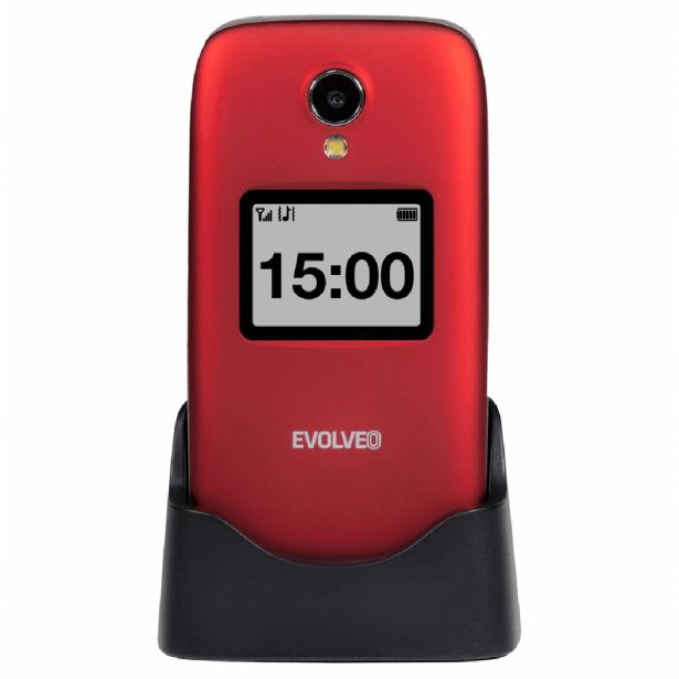 EVOLVEO EASYPHONE FS EP-771 PREKLOPNI TELEFON NA TIPKE ZA STAREJŠE 4G RDEČ