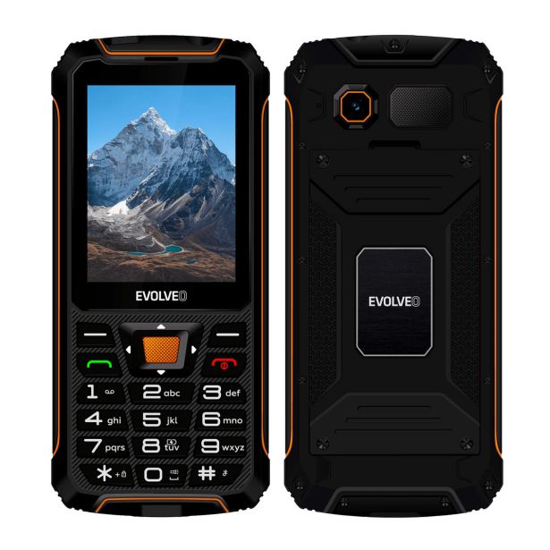 EVOLVEO STRONGPHONE SGP-Z6 TELEFON NA TIPKE - ČRNO ORANŽEN