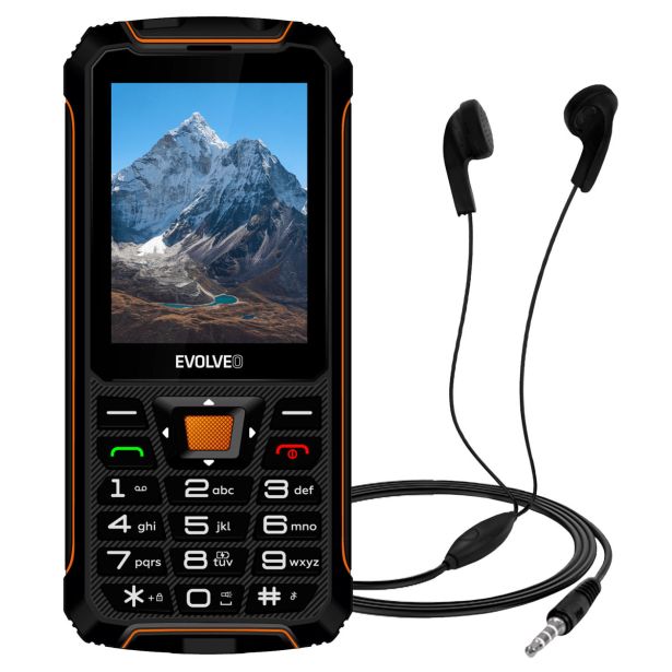 EVOLVEO STRONGPHONE SGP-Z6 TELEFON NA TIPKE - ČRNO ORANŽEN