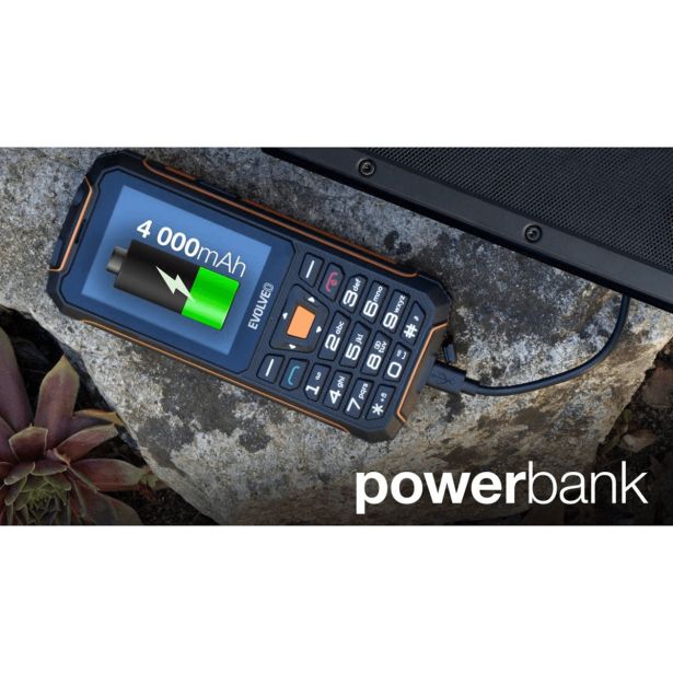 EVOLVEO STRONGPHONE SGP-Z6 TELEFON NA TIPKE - ČRNO ORANŽEN