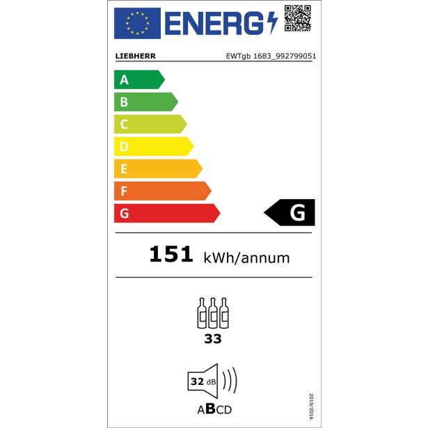 VGRADNA HLADILNA VITRINA LIEBHERR EWTGB 1683