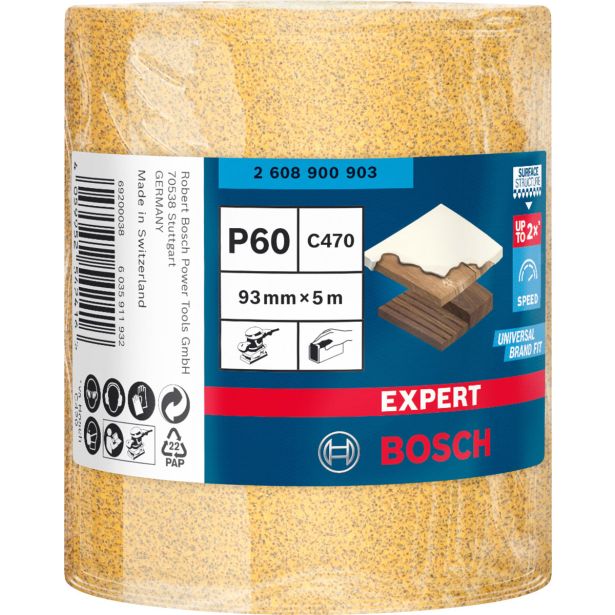 EXPERT C470 ZVITEK BRUSNEGA PAPIRJA ZA ROČNO BRUŠENJE, 93 MM, 5 M, G 60