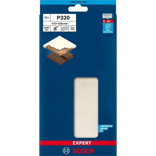 EXPERT M480 BRUSNA MREŽA ZA EKSCENTRIČNE BRUSILNIKE, 115 X 230 MM, G 320, 10 KOSOV