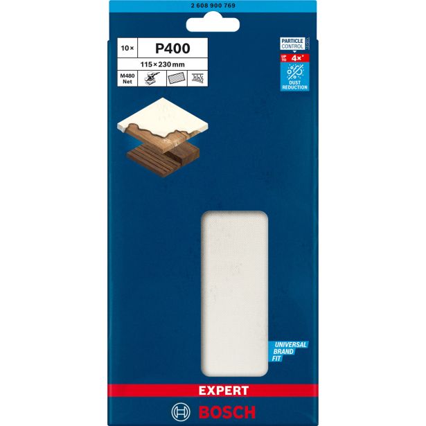 EXPERT M480 BRUSNA MREŽA ZA EKSCENTRIČNE BRUSILNIKE, 115 X 230 MM, G 400, 10 KOSOV
