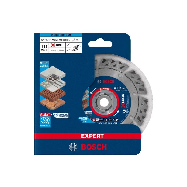 EXPERT MULTIMATERIAL X-LOCK DIAMANTNA REZALNA PLOŠČA, 115 X 22,23 X 2,4 X 12 MM