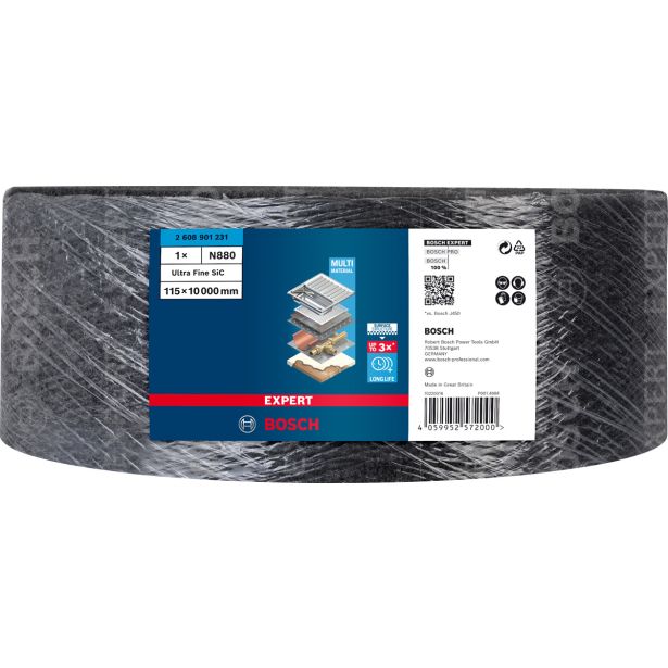 EXPERT N880 BLAZINICA IZ FLISA ZA ROČNO BRUŠENJE, 115 MM X 10 M, ULTRA FINE S