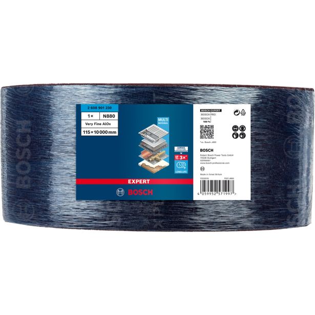EXPERT N880 ZVITEK IZ FLISA ZA ROČNO BRUŠENJE, 115 MM X 10 M, ZELO FIN A