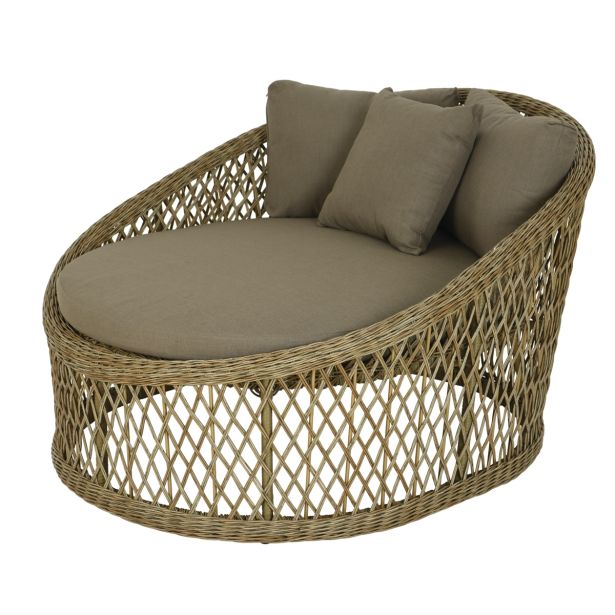 LEŽALNIK IZ UMETN. RATANA DECORIS FEZ DNEVNI POČIVALNIK 148X120X86 CM