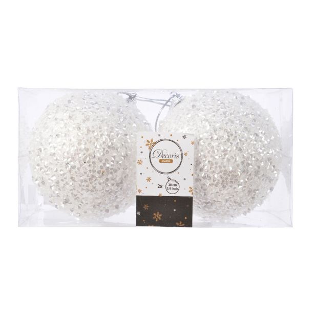 PVC BUNKA FI 10 CM BELA 2/1 Z BLEŠČICAMI