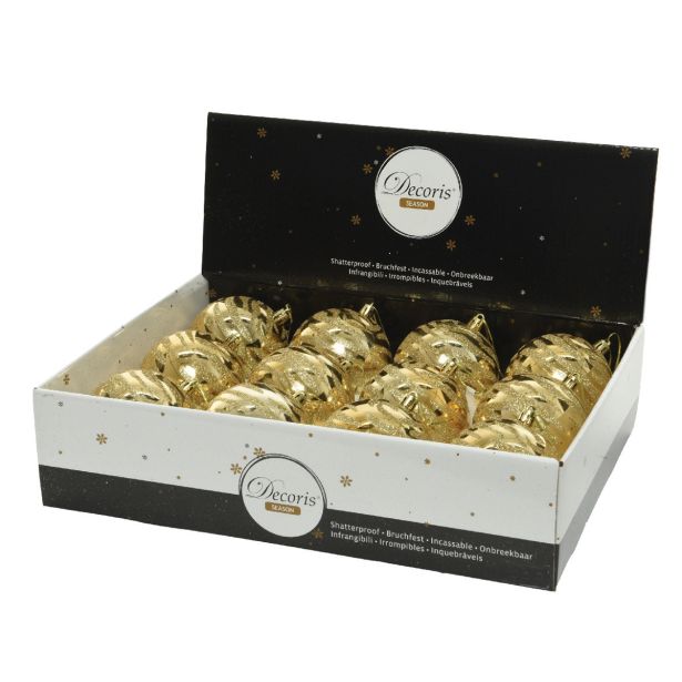 BUNKA IZ UMETNE MASE FI 8 CM ZEBRA Z DEKORJEM ZLATA