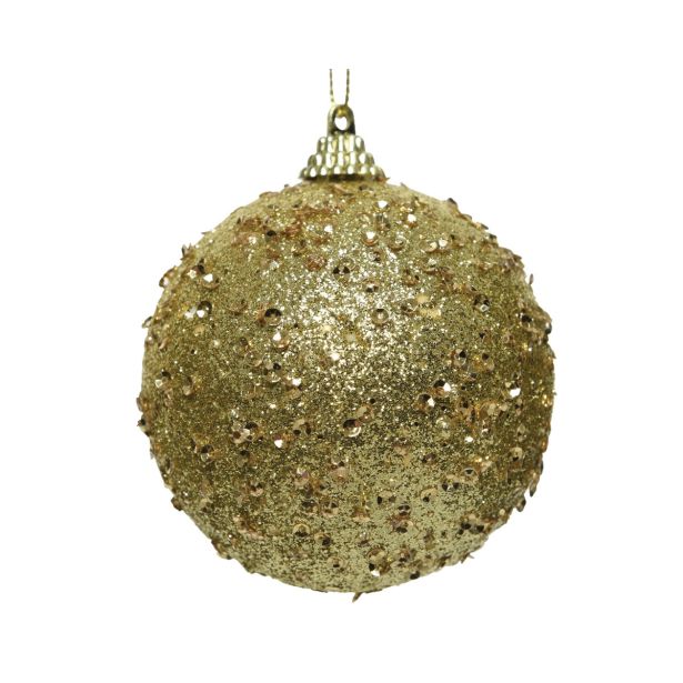 PVC BUNKA FI 8 CM ZLATA Z BLEŠČICAMI