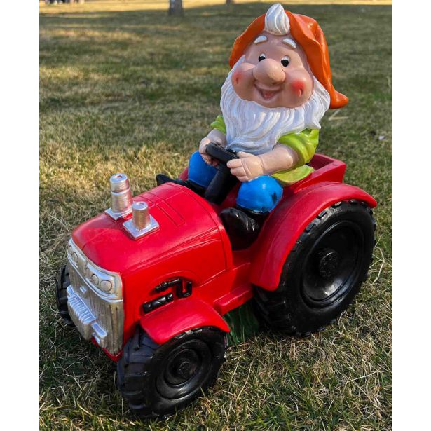 FIGURA, OKRASNA PALČEK NA TRAKTORJU VIŠ.30CM