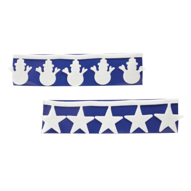 DEKORACIJA R+W FILC SNEŽAKI ALI ZVEZDE BELA 116 CM