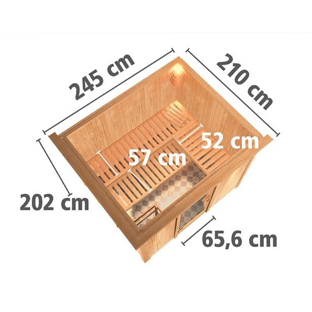 FINSKA SAVNA GOBIN 4+9KW GRELEC ZR PREDNJI VHOD+STREŠ.VENEC