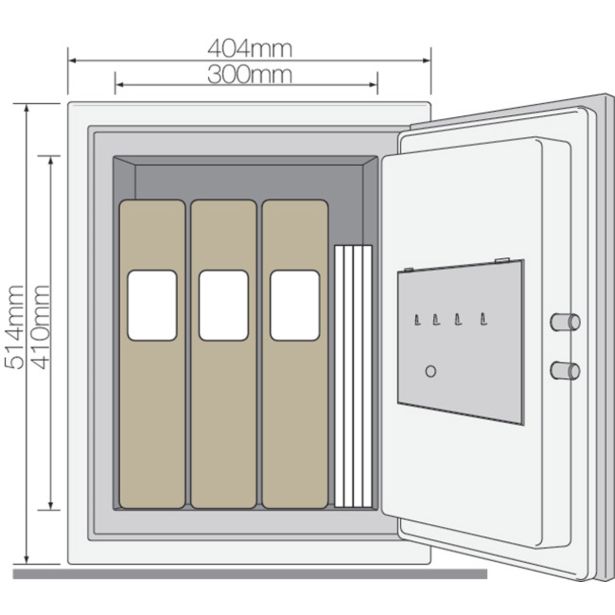 YALE TREZOR FIRE SAFE DOCUMENT PROFESSIONAL, VXŠXD 514X404X440MM, 53KG, 37L, ANTRACIT SIVA, POMNILNIK -2 KODE, ENKRATNA KODA