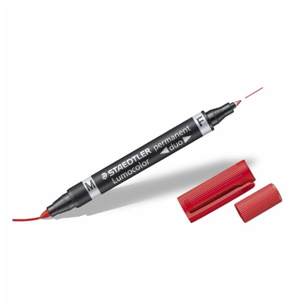 FLOMASTER STAEDTLER 0.6 IN 1.5 MM RDEČ DUO ART. 348-2 LUMOCOLOR