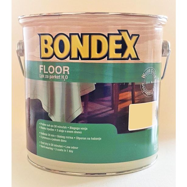PU LAK ZA PARKET BONDEX FLOOR 2.5 L SIJAJ - AKRILNO POLIURETANSKI LAK