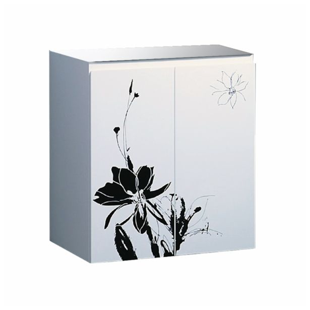 MDF LAK.KOPAL.OMARICA SANOTECHNIK FLOWERS SPODNJA BELA Z 2 VRATI