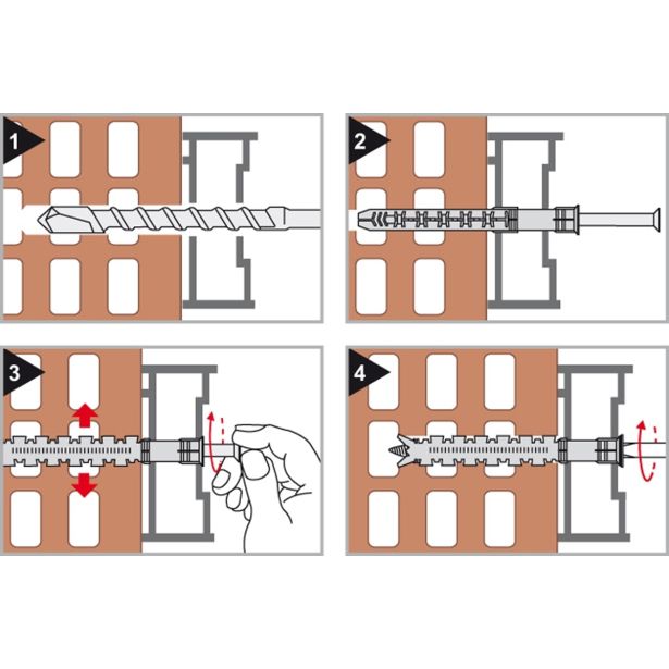 ZIDNI VLOŽEK Z VIJAKOM FM-X5 8X120 +VIJ TORX 6X125 ZAV=50KOS
