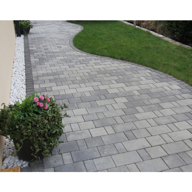 BETONSKI TLAKOVEC ZOBEC FORMA MIX SIVO - ČRNA