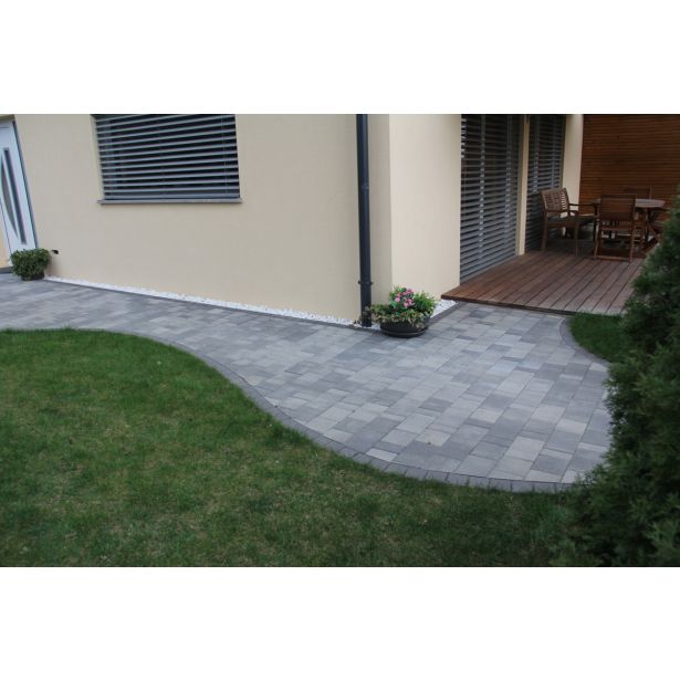 BETONSKI TLAKOVEC ZOBEC FORMA MIX SIVO - ČRNA