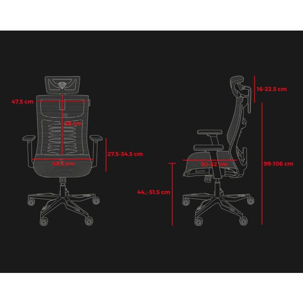 GAMING STOL GENESIS ASTAT 700, ČRN