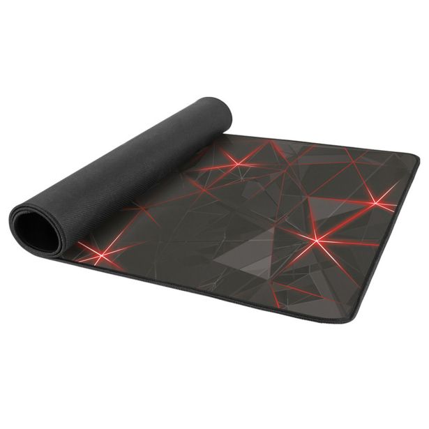 GAMING PODLOGA ZA MIŠKO GENESIS CARBON 500 MAXI FLASH, ČRNO-RDEČA
